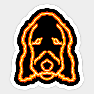 Neon Bedlington Terrier Sticker